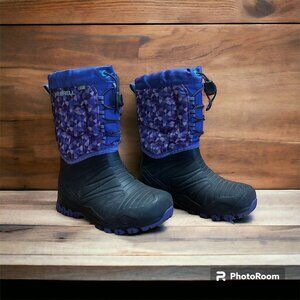 Merrell Snow Quest Boots Purple Pink Blue Insulated Pull On Youth Size 2 (33)